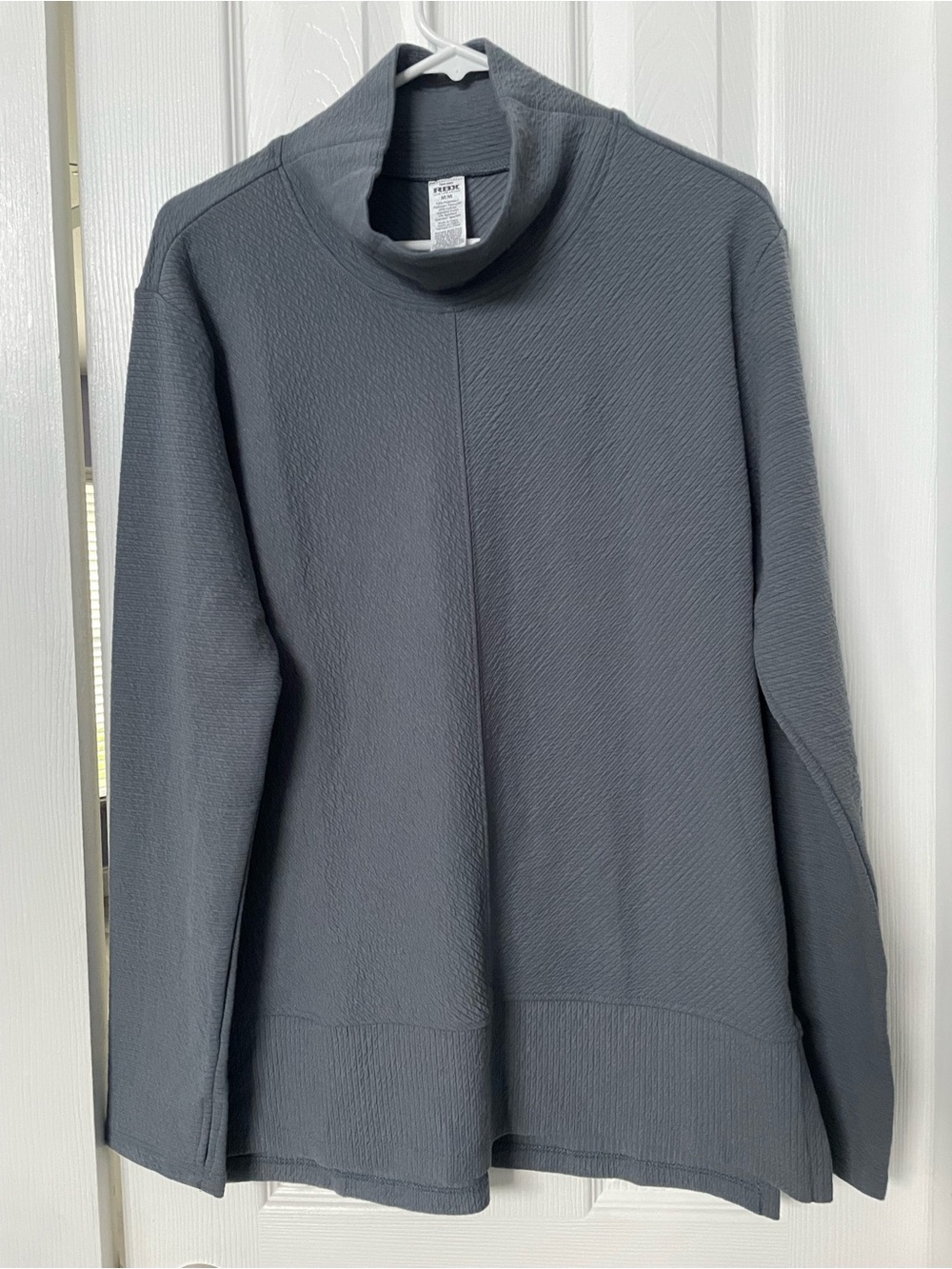 RBX Jacket Womens Medium Gray Textured Mock Neck Pullover Activewear NWT